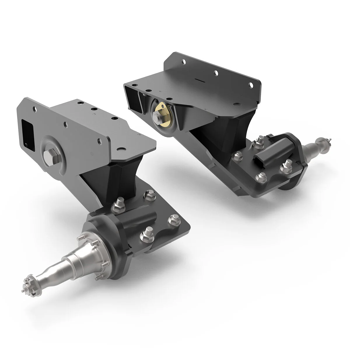 7000 lb HD Axle-Less Trailer Suspension w/ 4” Lift Spindles and Brake Flange - Image 2