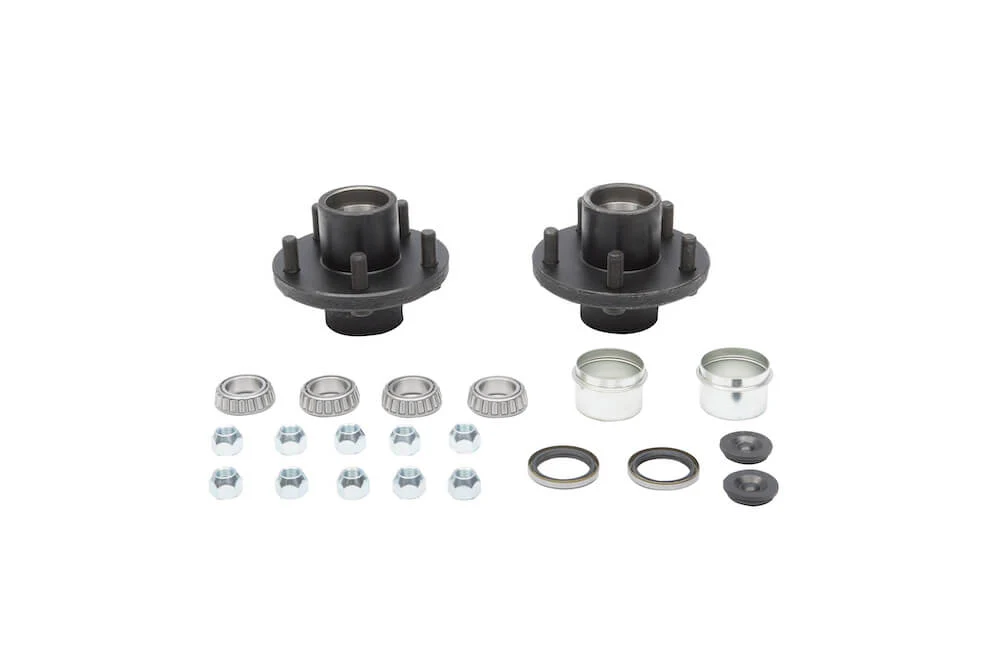2500 lb axle wheel end kit, idler hubs, both sides, 5 studs on 4.5", 1/2" dia