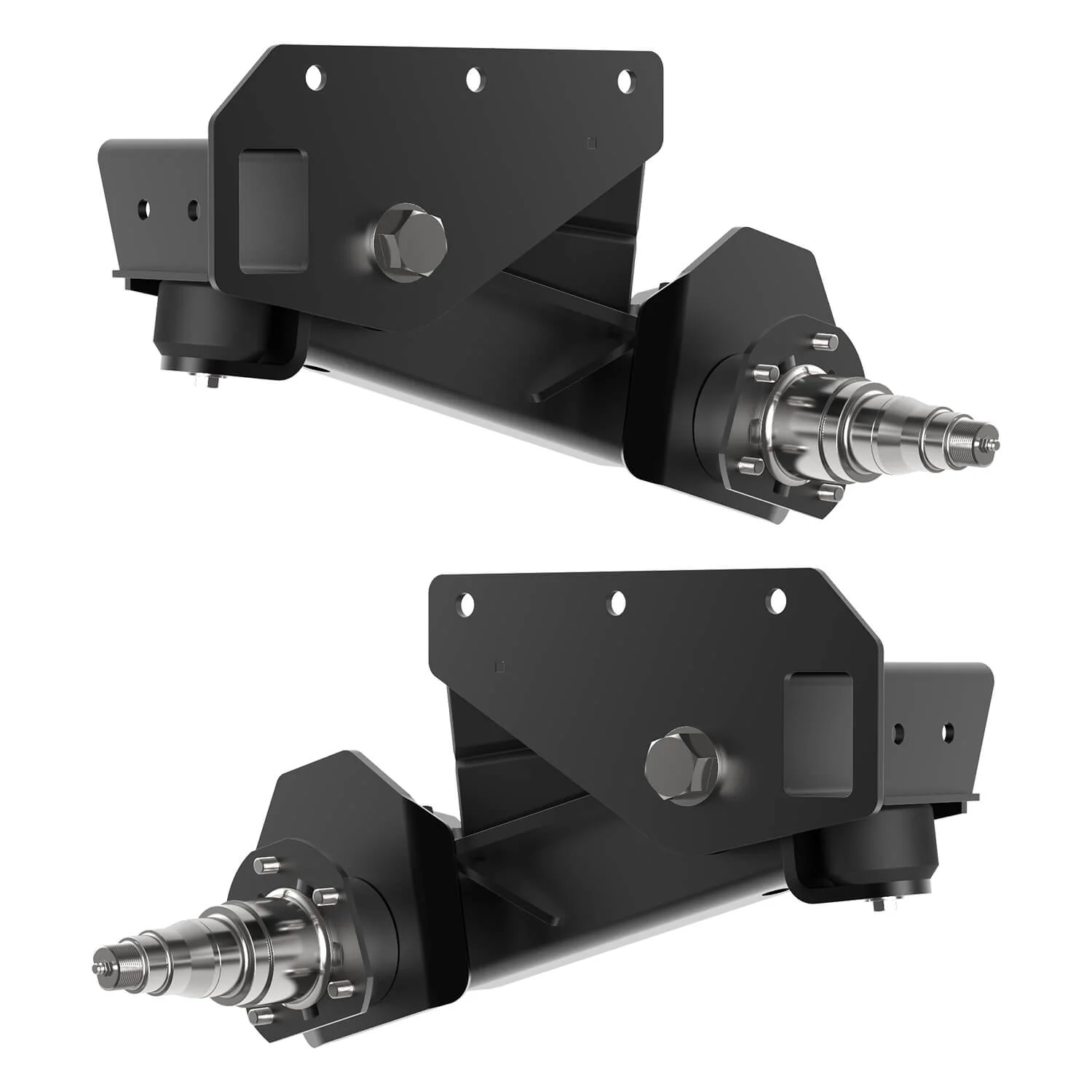 3500 lb HD Axle-Less Trailer Suspension w/ 4” Lift & Long Spindles - Image 2