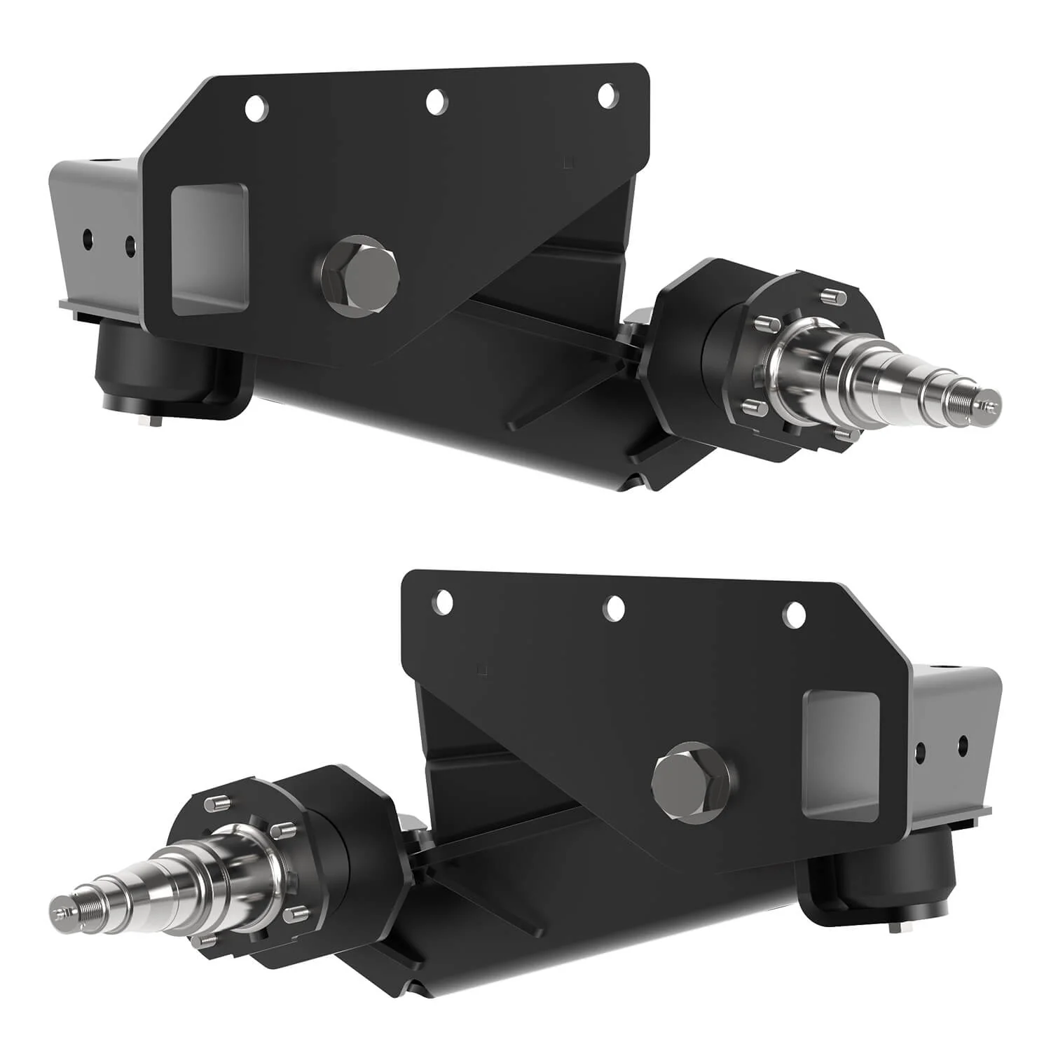 3500 lb HD Axle-Less Trailer Suspension w/ 2” Lift & Long Spindles - Image 2