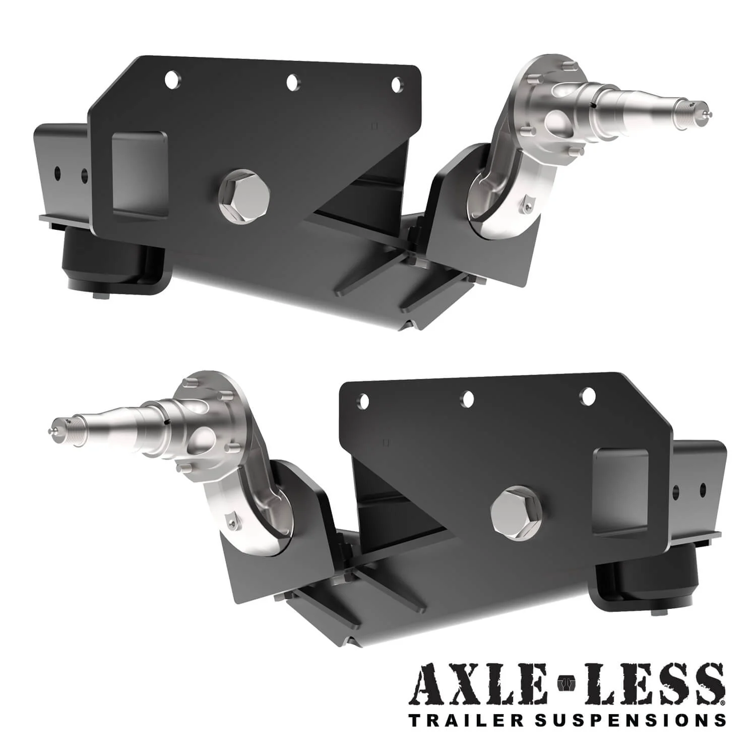 3500 lb HD Axle-Less Trailer Suspension w/ 4” Drop & Long Spindles - Image 3