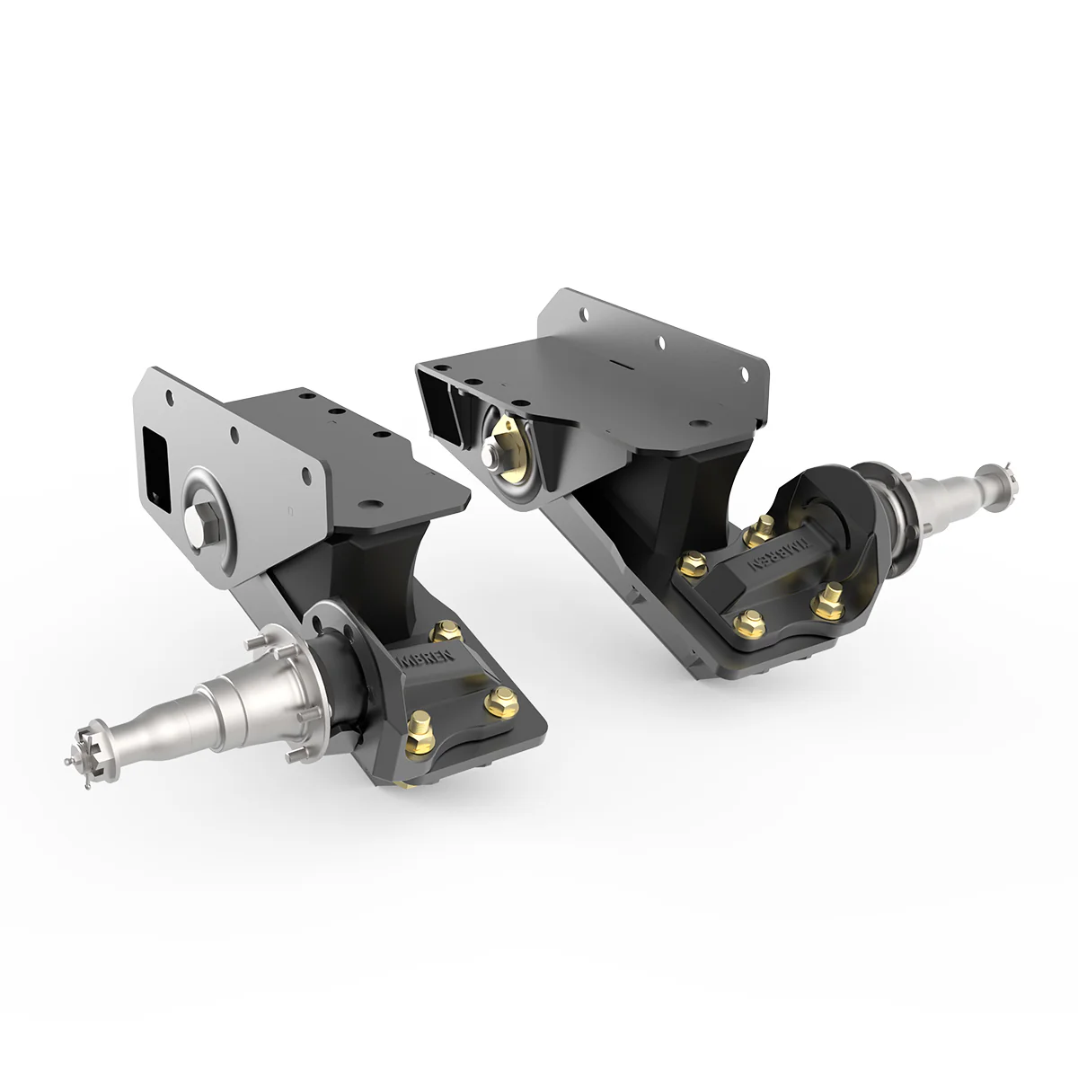 5200 lb HD Axle-Less Trailer Suspension w/ Long Straight Spindle & Brake Flange